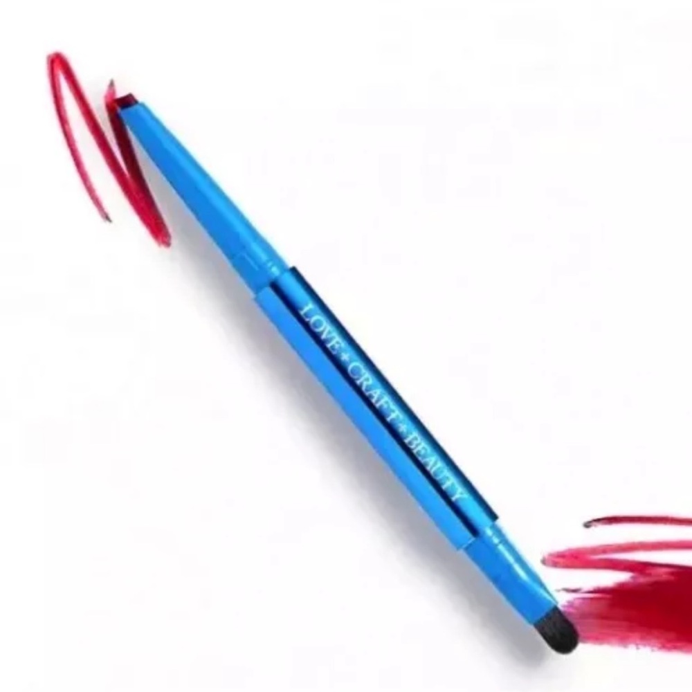 Love Craft Beauty Retractable Lip Liner & Brush in Cherry Nova NIB